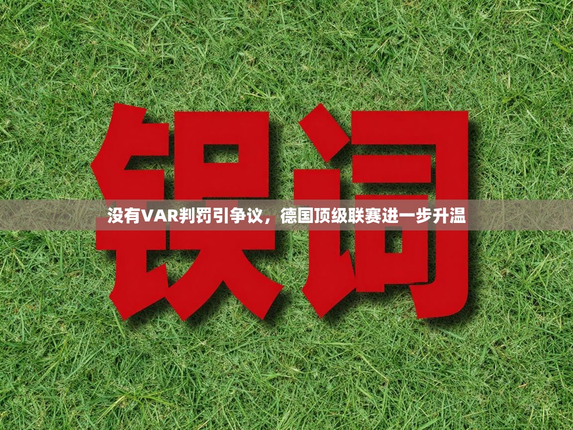 没有VAR判罚引争议，德国顶级联赛进一步升温  第2张